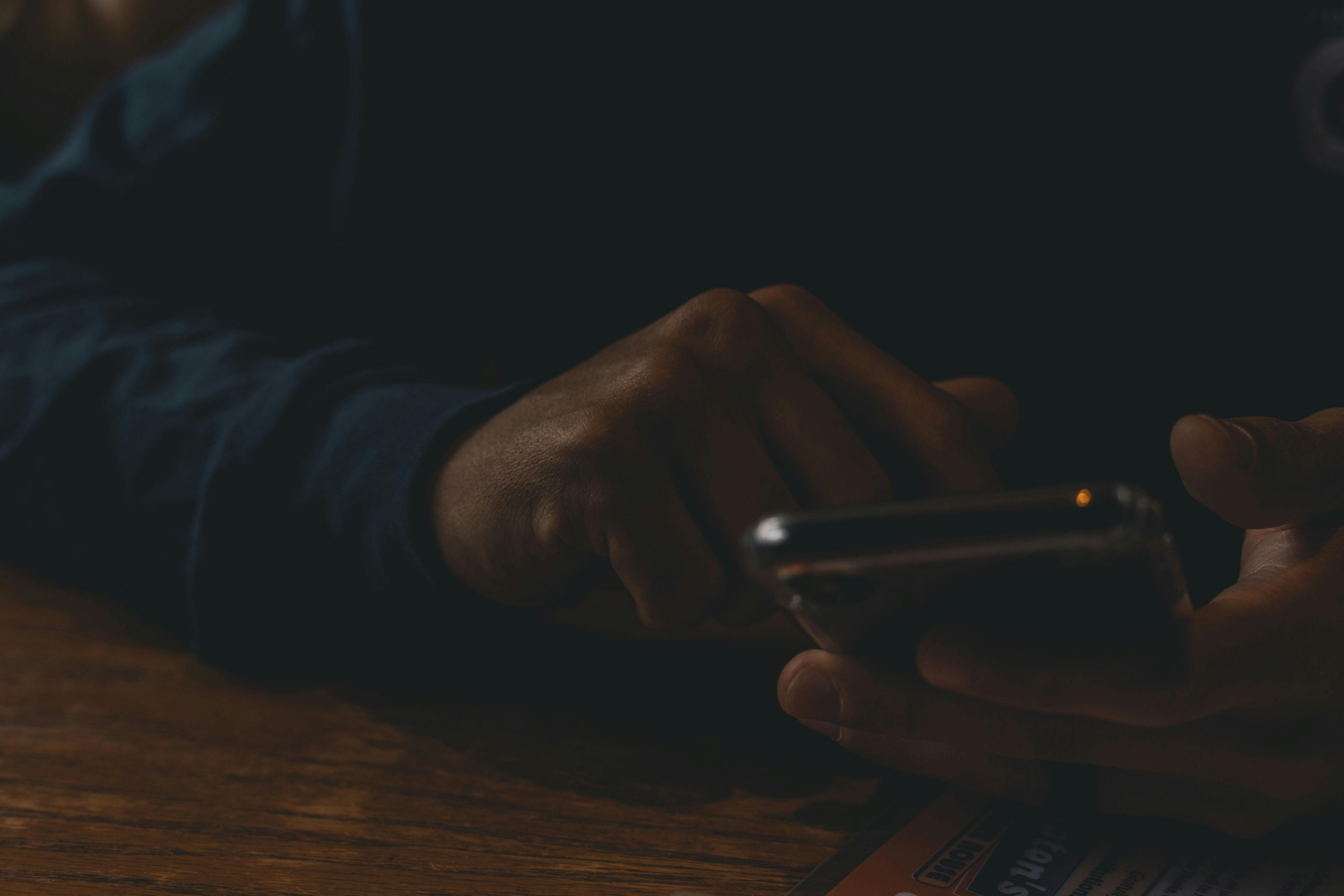 hand scrolling through phone