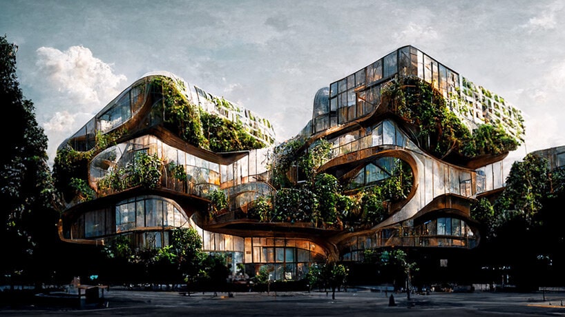 fictional building made by ai with green surrounding it